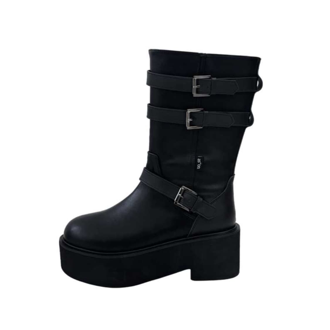 [240] 애즈온 마야 미디 버클 부츠 블랙 상품이미지1