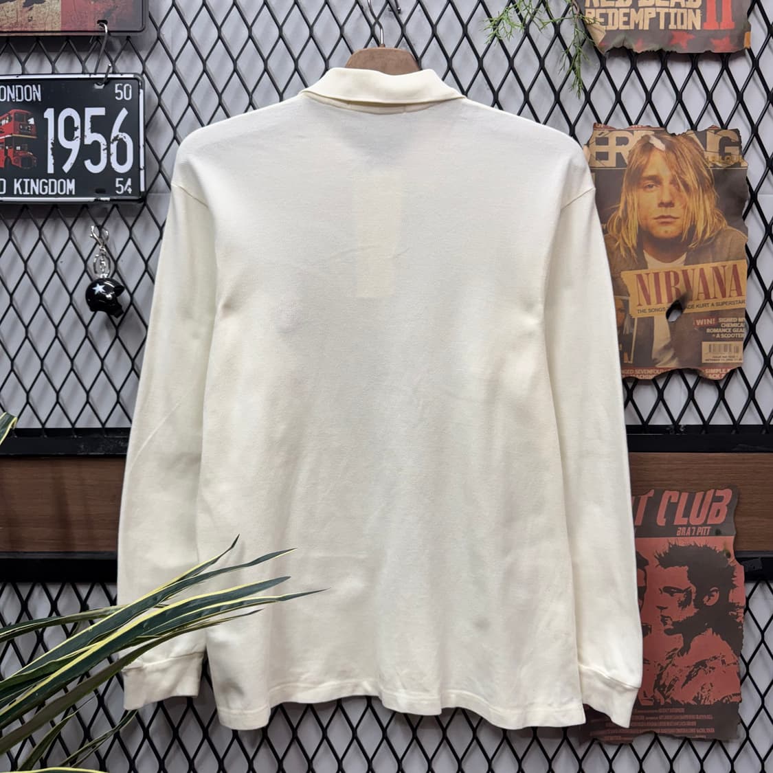 90s 버버리 PK 티셔츠 전면 월계수 기사 로고 포인트 화이트 상품이미지2