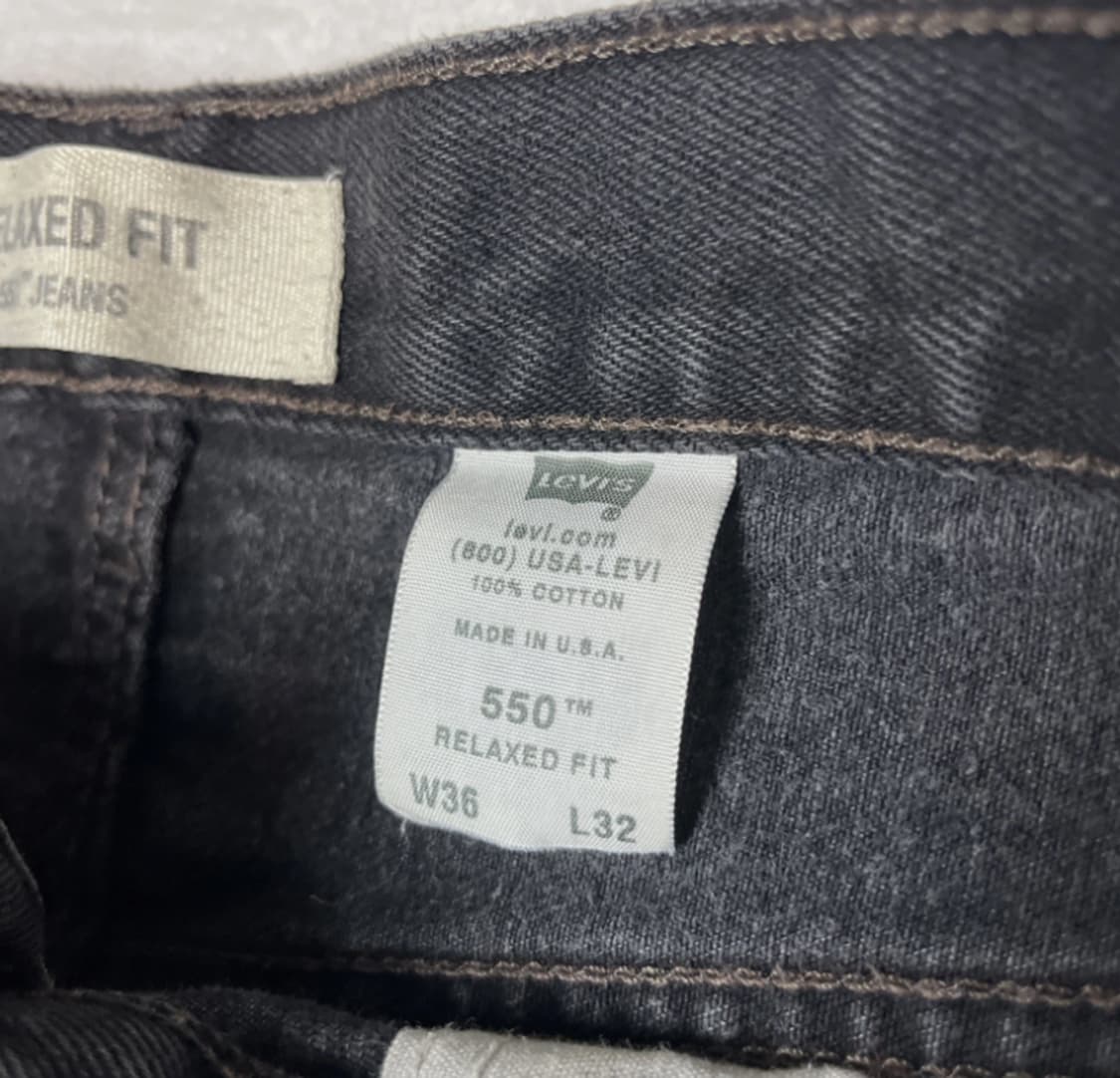 리바이스 블랙진 550 36x32 상품이미지5