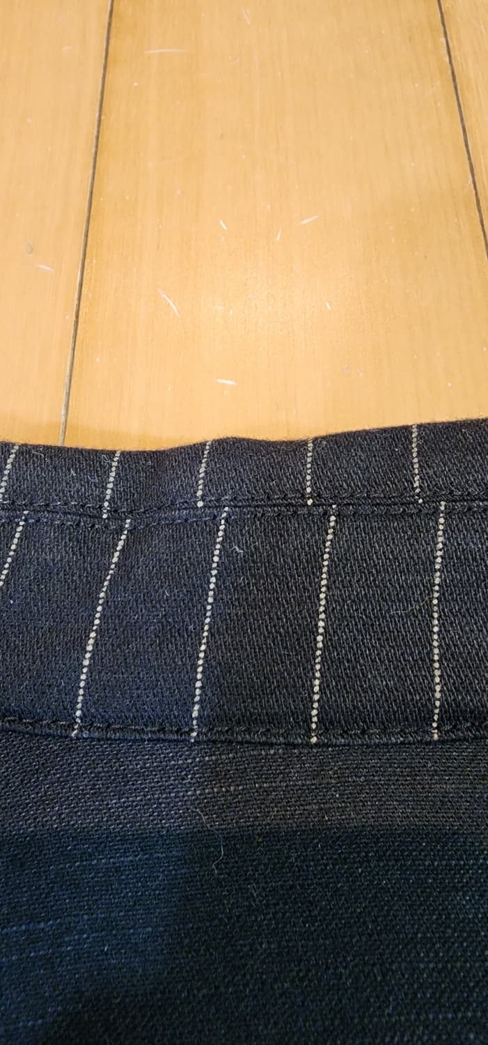 자라 블랙 핀스트라이프 코튼 워크 자켓 L 상품이미지6