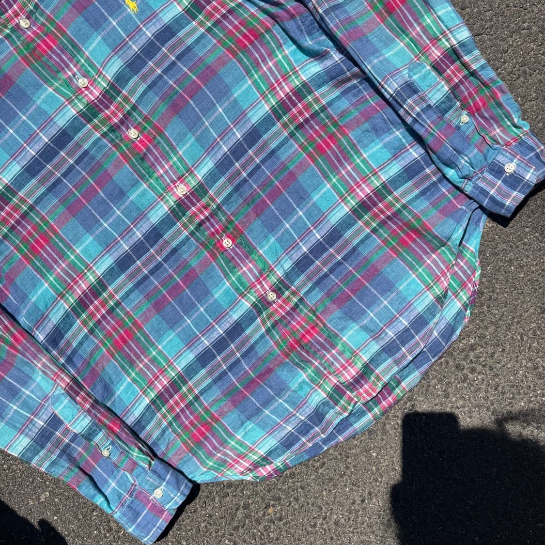 폴로 랄프로렌 린넨 체크 셔츠 상품이미지5