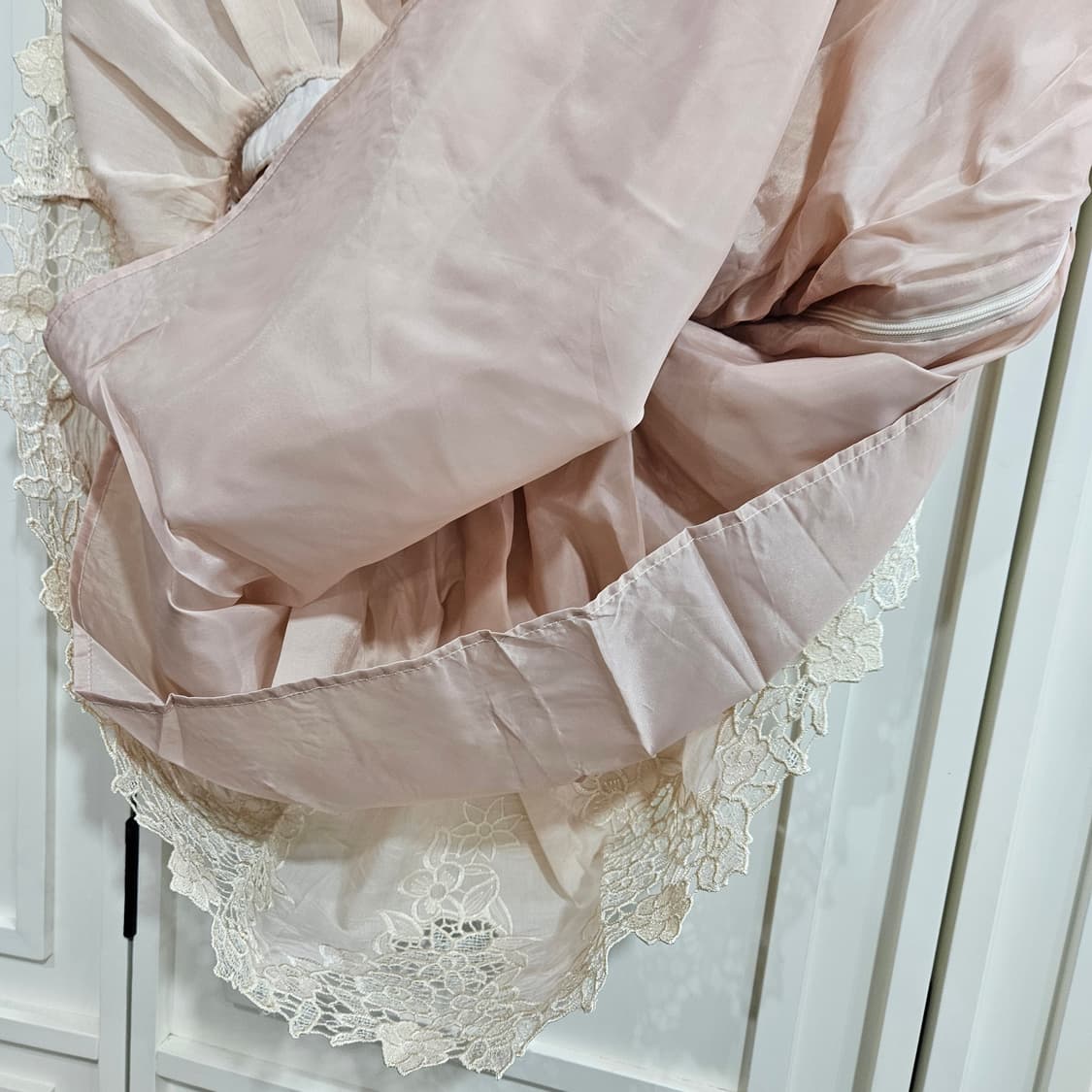 시크릿매직 레이스 핑크 원피스 상품이미지7