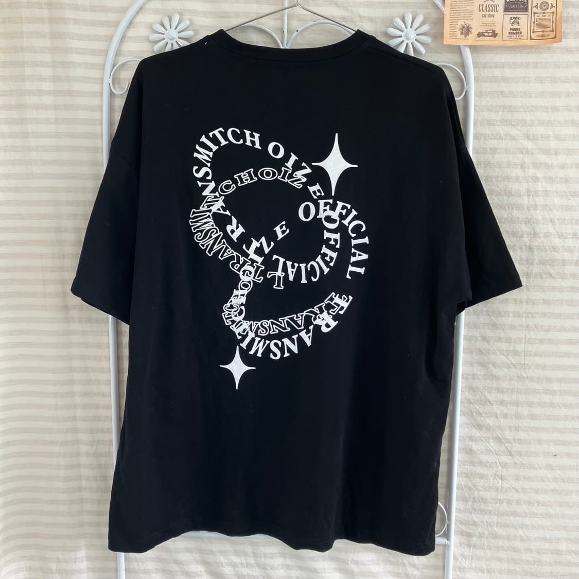 빈티지 블랙 스트리트 프린팅 반팔 971 y2k 스트릿 갸루 펑키 일본빈 상품이미지2