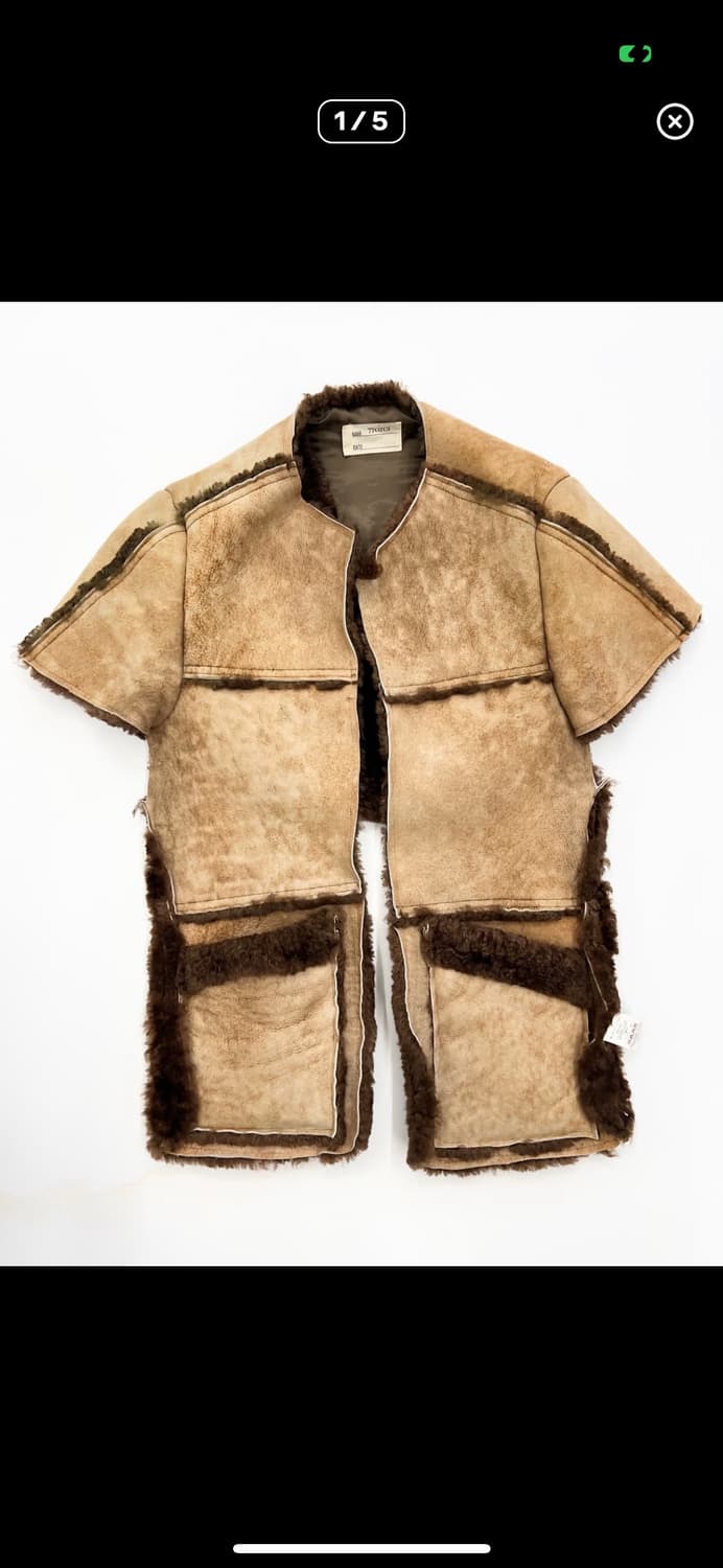 77circa 나나서카 무스탕 반팔 자켓 상품이미지1