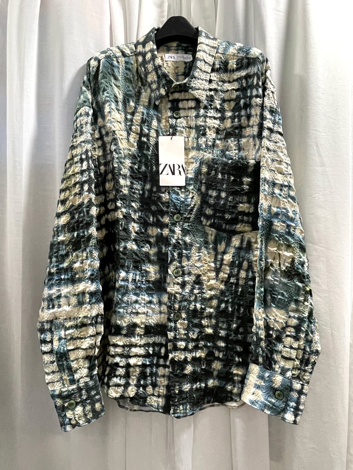 자라/ 타이다이 프린트 셔츠/ XL 상품이미지5