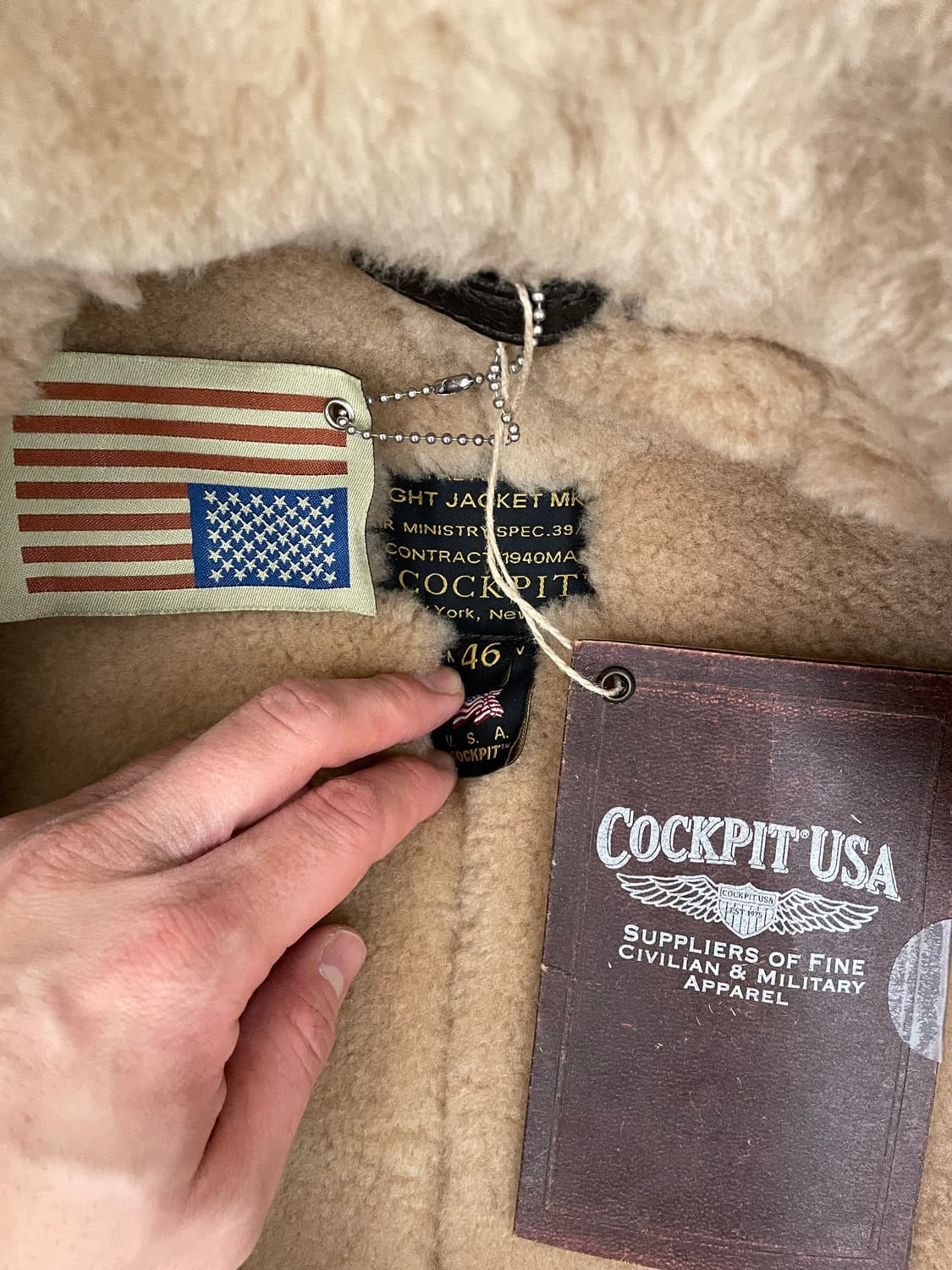 콕핏 USA 톰하디 무스탕 46사이즈 상품이미지4