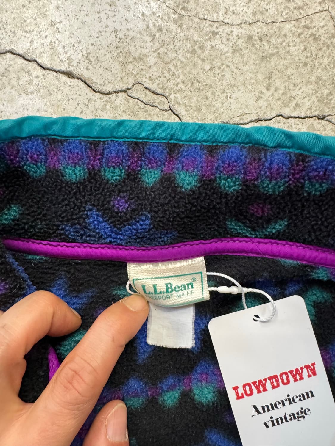 90s 엘엘빈 아즈텍 플리스 스냅티 풀오버 상품이미지5