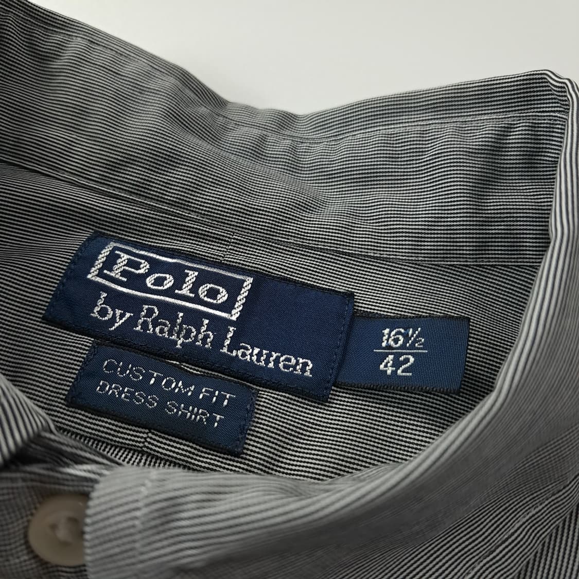 CK309 L 폴로 00s  그레이 마이크로스트라이프 드레스 셔츠 상품이미지3