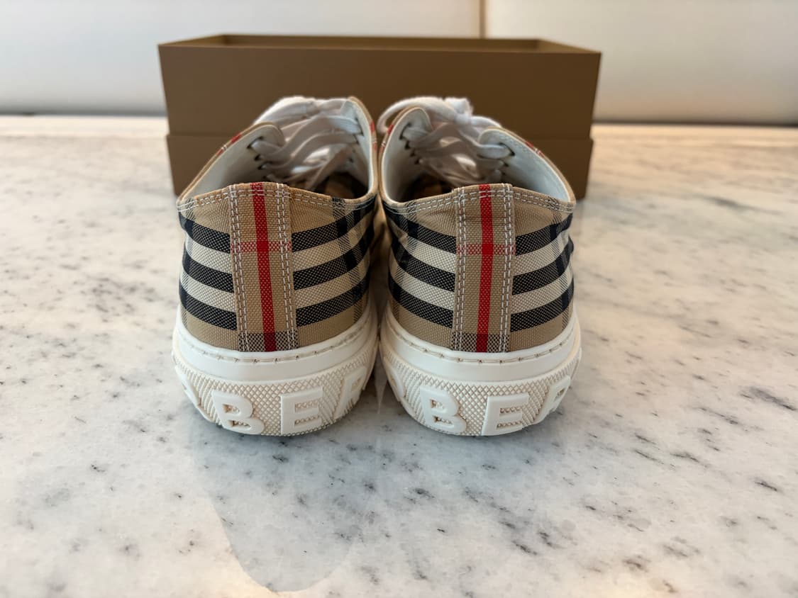버버리/ 25fw 빈티지 체크 캔버스 스니커즈/43 상품이미지5