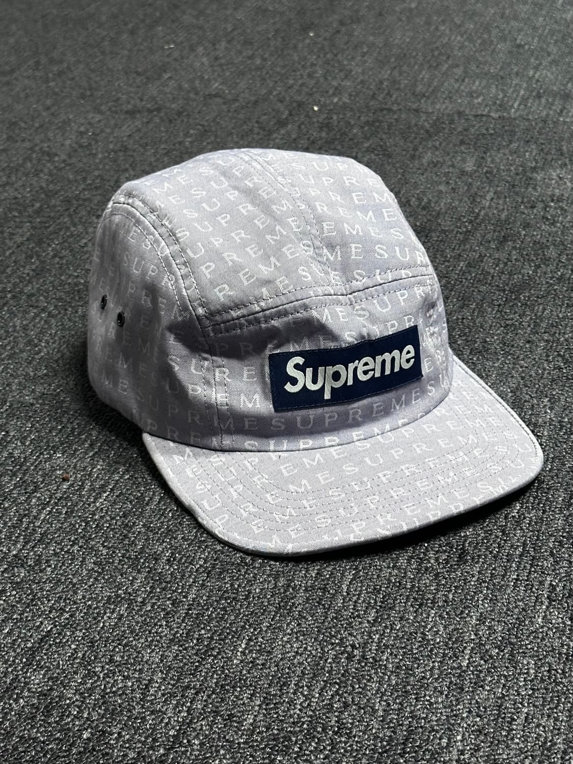 슈프림 15ss  JACQUARD 캠프캡 연보라 멀티 박스로고 상품이미지1