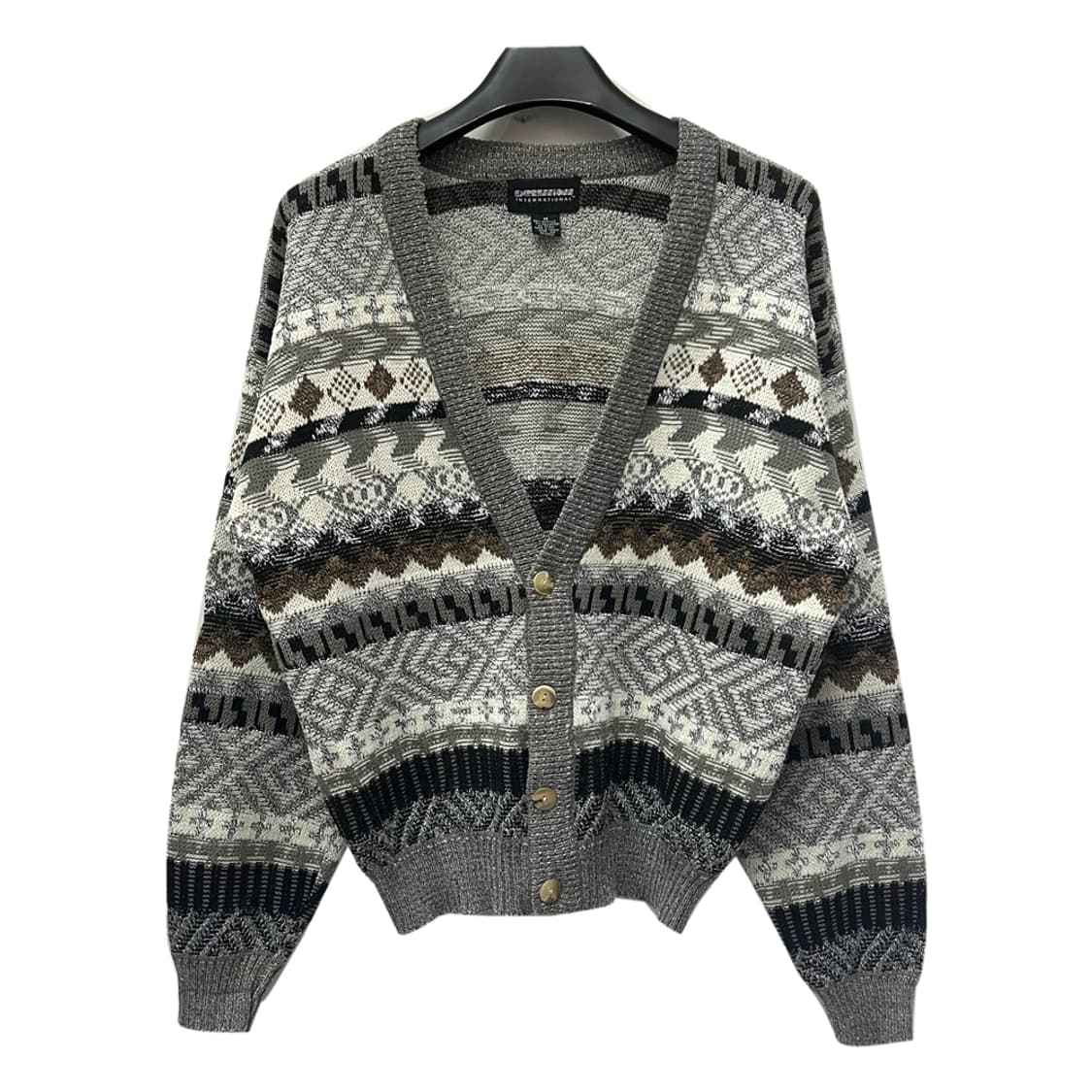 90s VTG 빈티지 노르딕 니트 가디건 M 상품이미지1