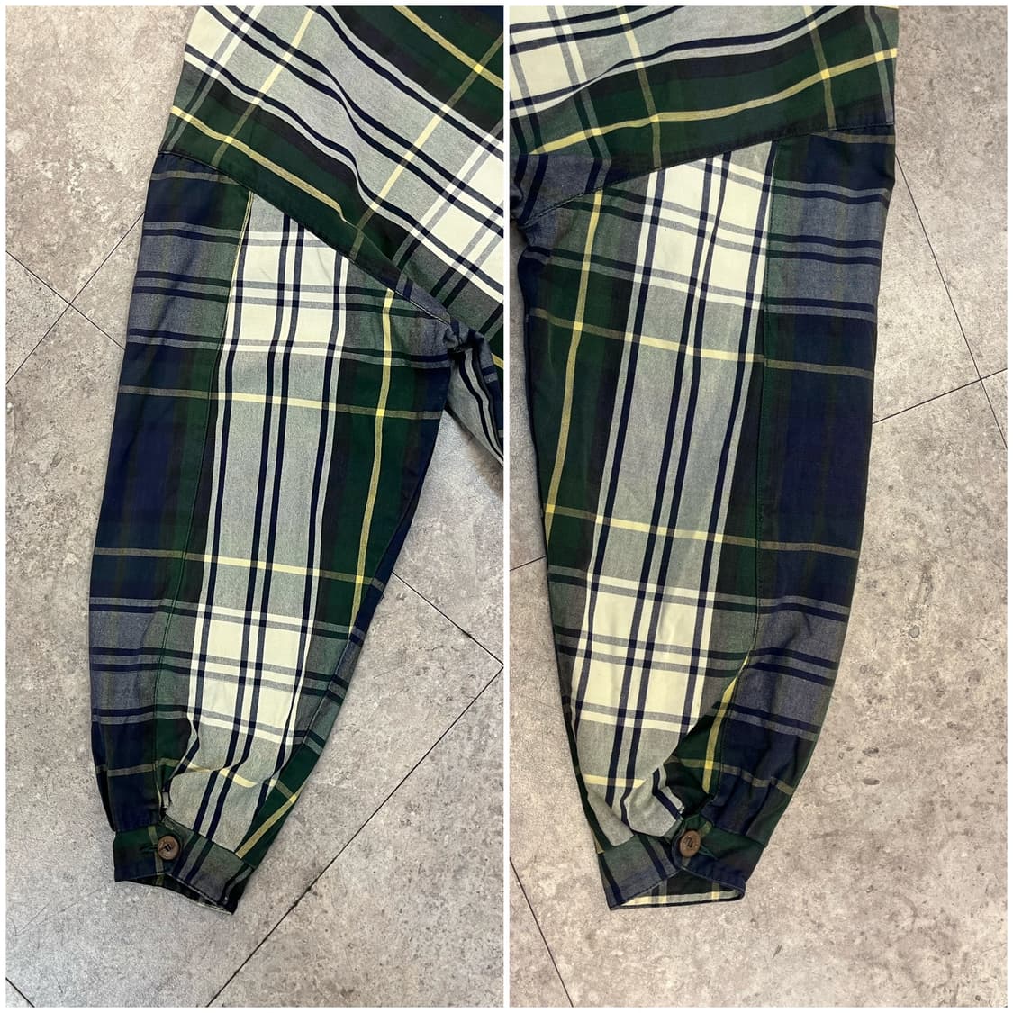 헌트클럽 체크 블루종 자켓 그린 100 #csz2792 상품이미지8