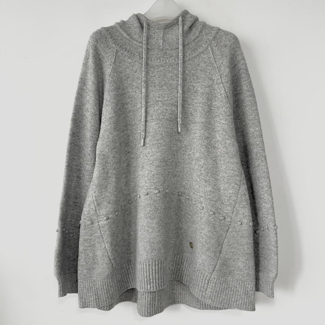 오즈세컨 후드 롱 니트 스웨터 상품이미지2