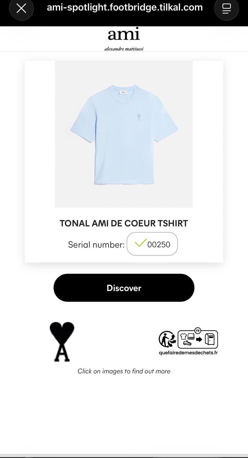 아미 스몰 하트 로고 반팔티 하늘색 상품이미지8