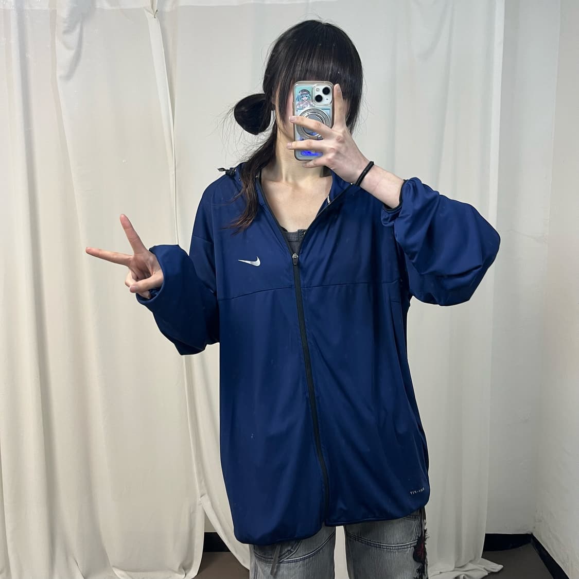 Nike navy running windbreaker 상품이미지2