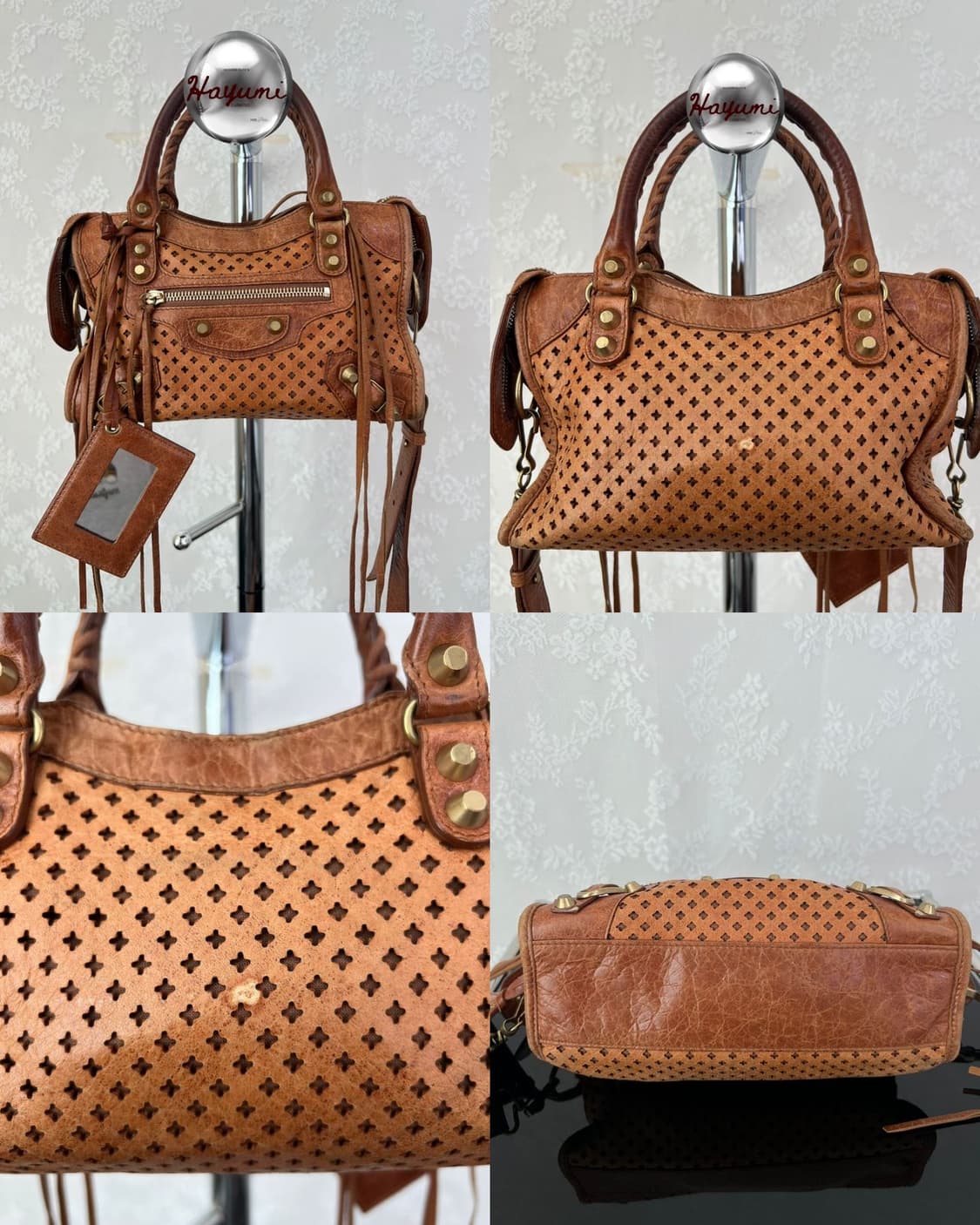 발렌시아가 퍼포레이티드 모터백  상품이미지5