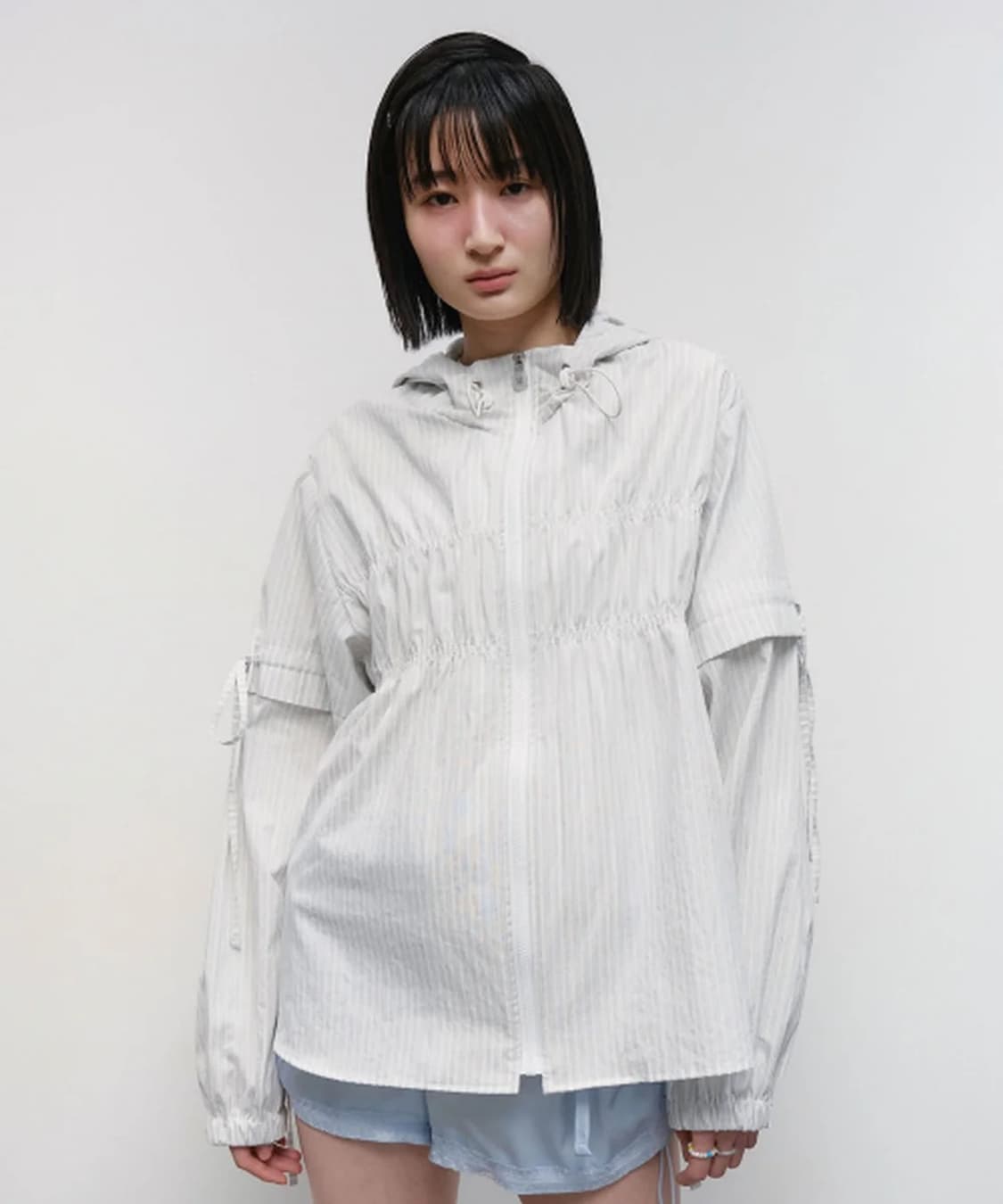 Side Shirred Hooded Jacket 상품이미지1