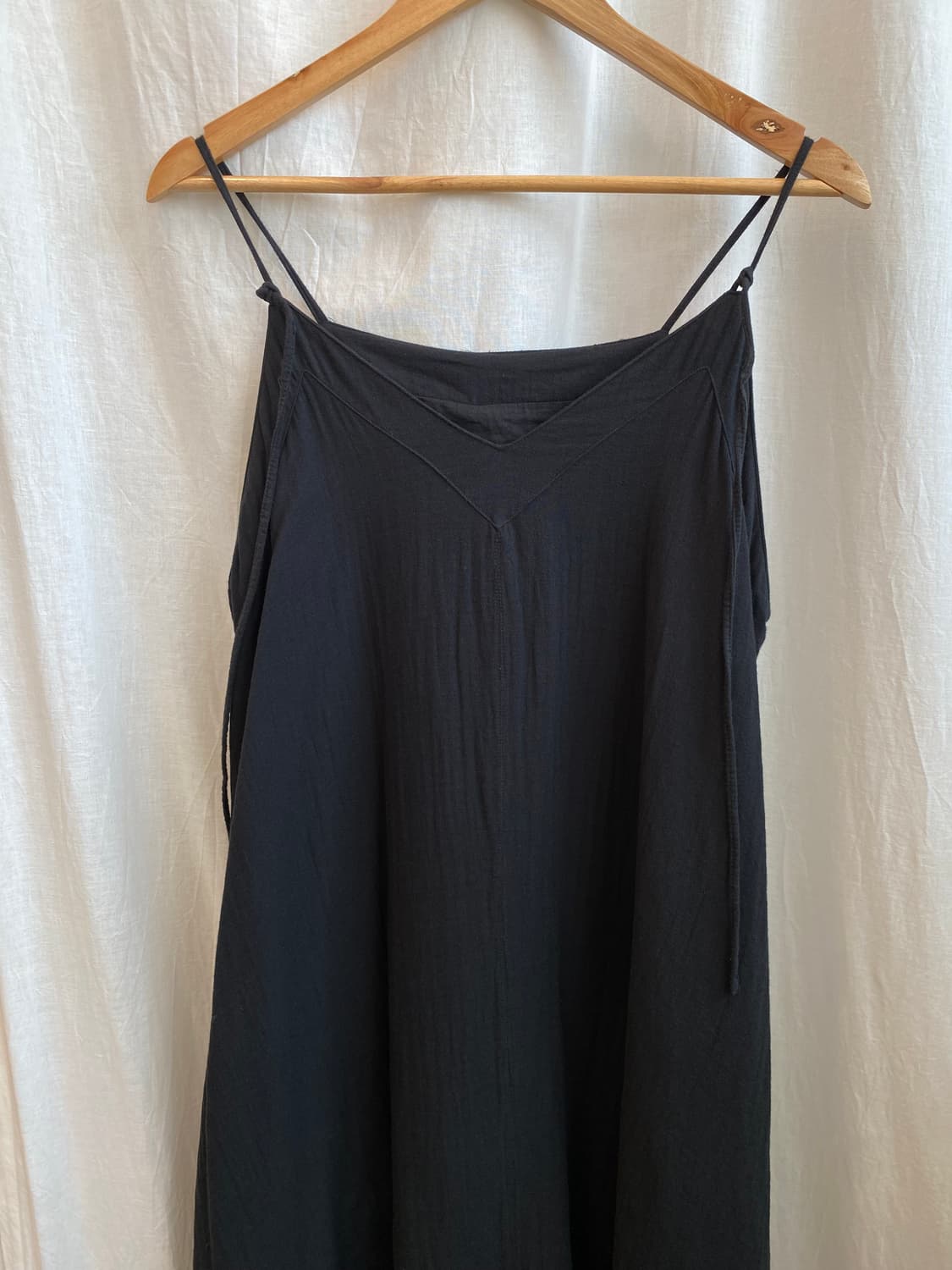 코튼 블랙 롱원피스(F) 상품이미지4