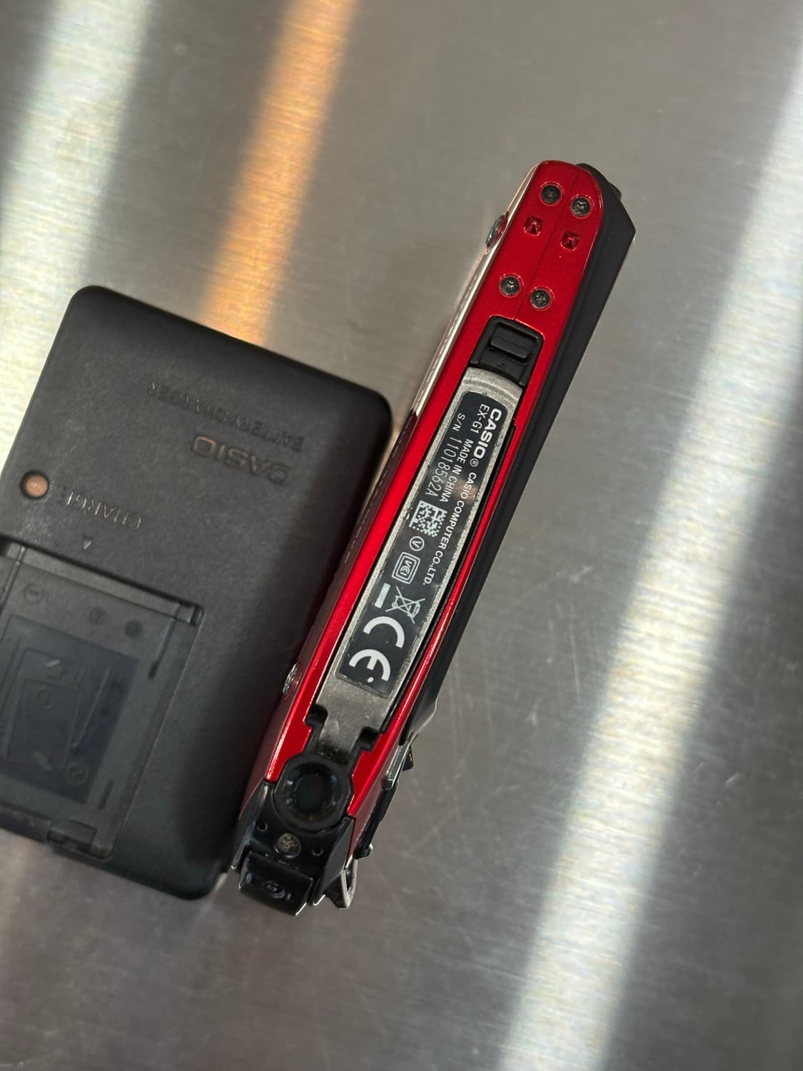 날짜표시)카시오 엑슬림 ex-g1 레드 빈티지디카 상품이미지7