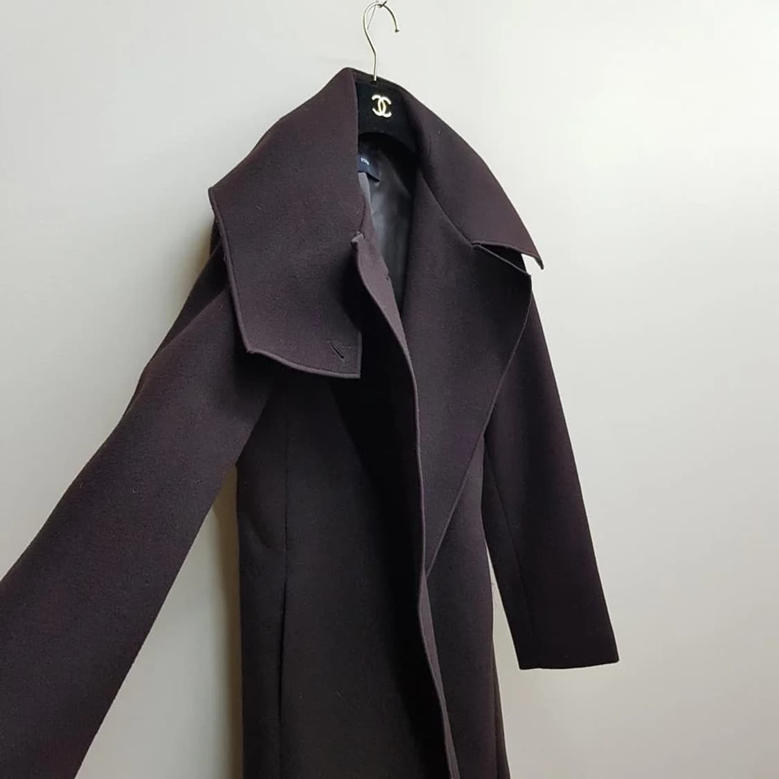 한섬 시스템 캐시미어 블렌드  벨티드 롱 코트 82-94-160 상품이미지3