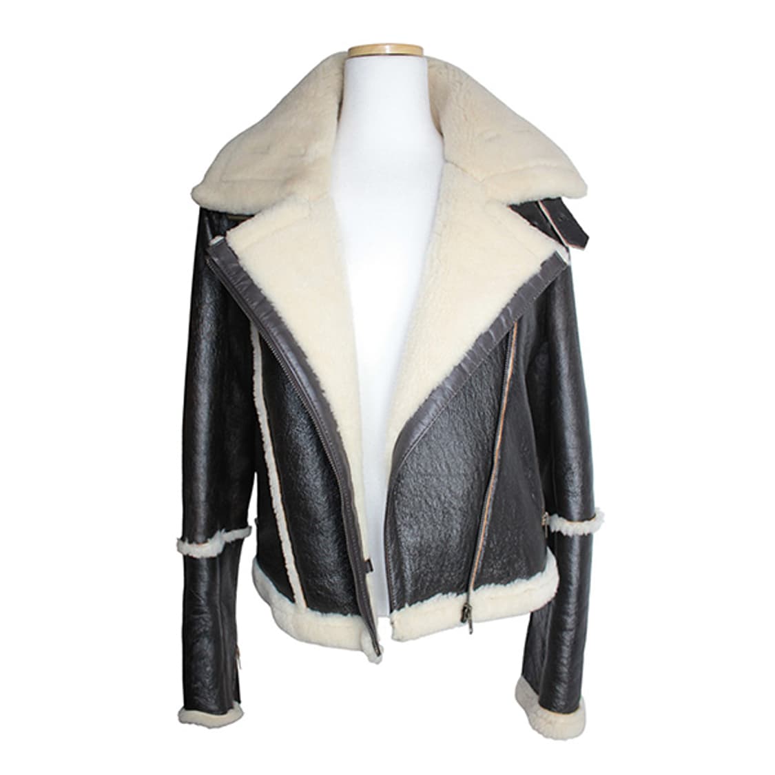 딥브라운 페이크 라이더 무스탕 자켓 55 상품이미지1