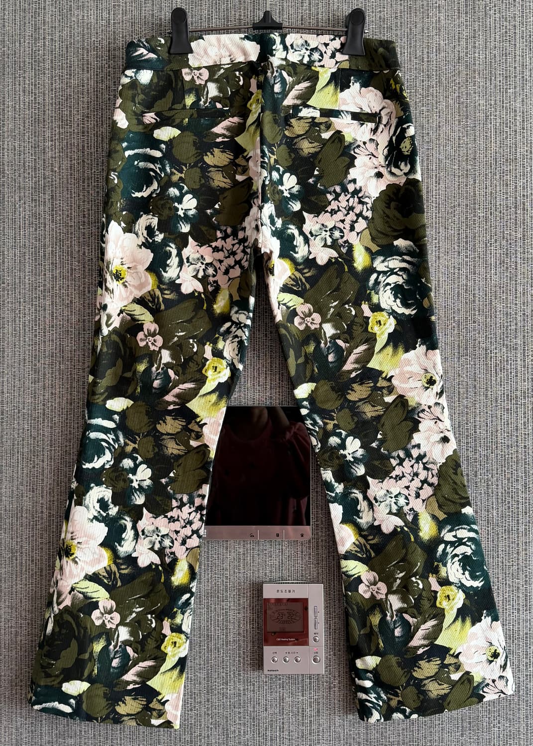 플라워 패턴 플로럴 패턴 꽃무늬 사이드 슬릿 밴딩 부츠컷 팬츠 바지 상품이미지5