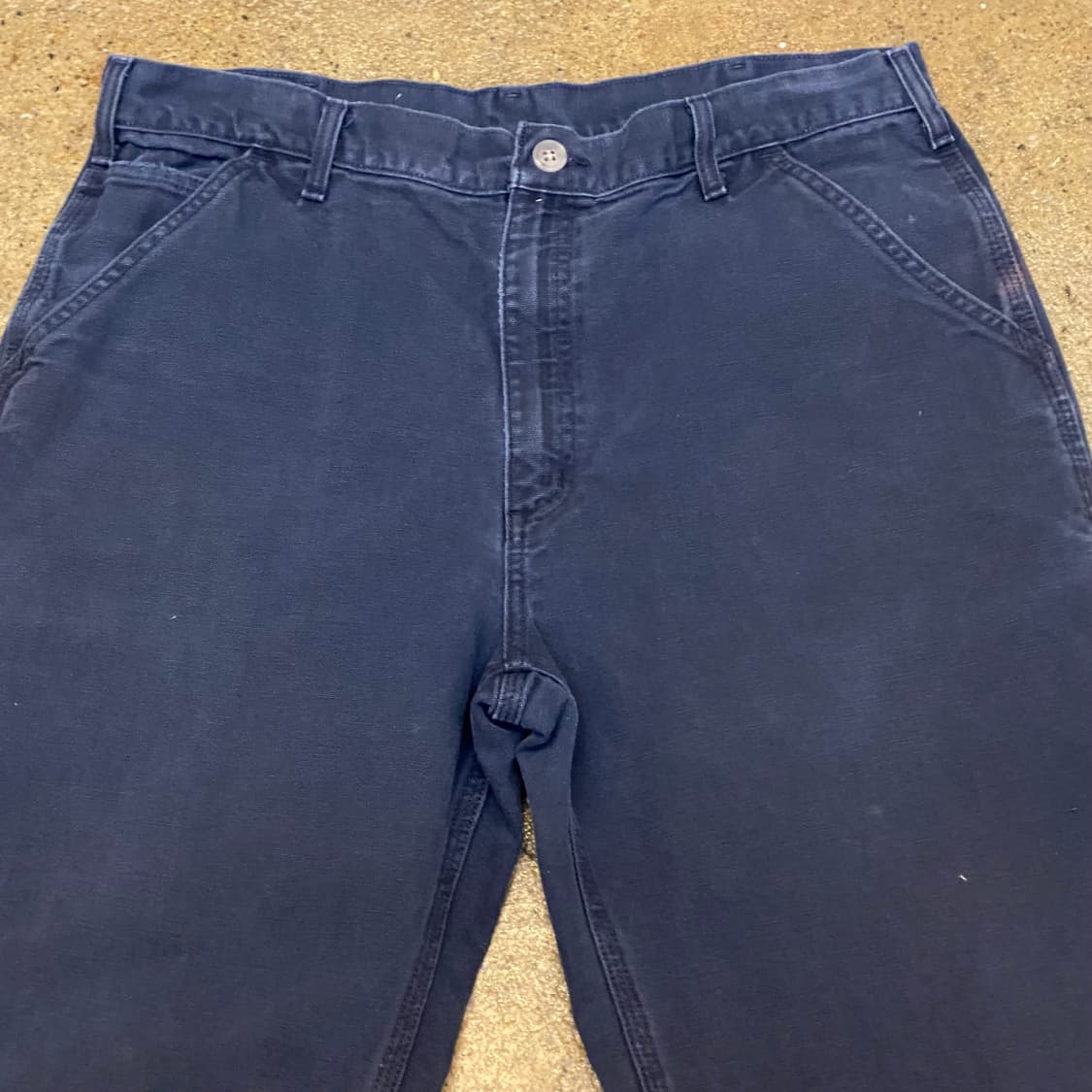 칼하트 네이비 싱글니 워크팬츠 상품이미지2