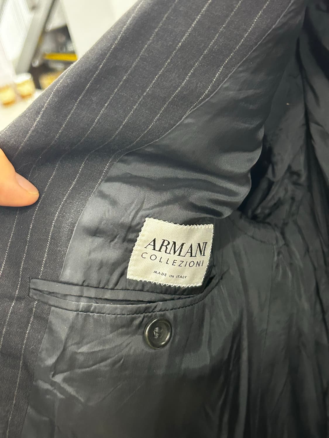 이태리 아르마니(ARMANI) 스트라이프 정장 블랙 자켓 상품이미지4