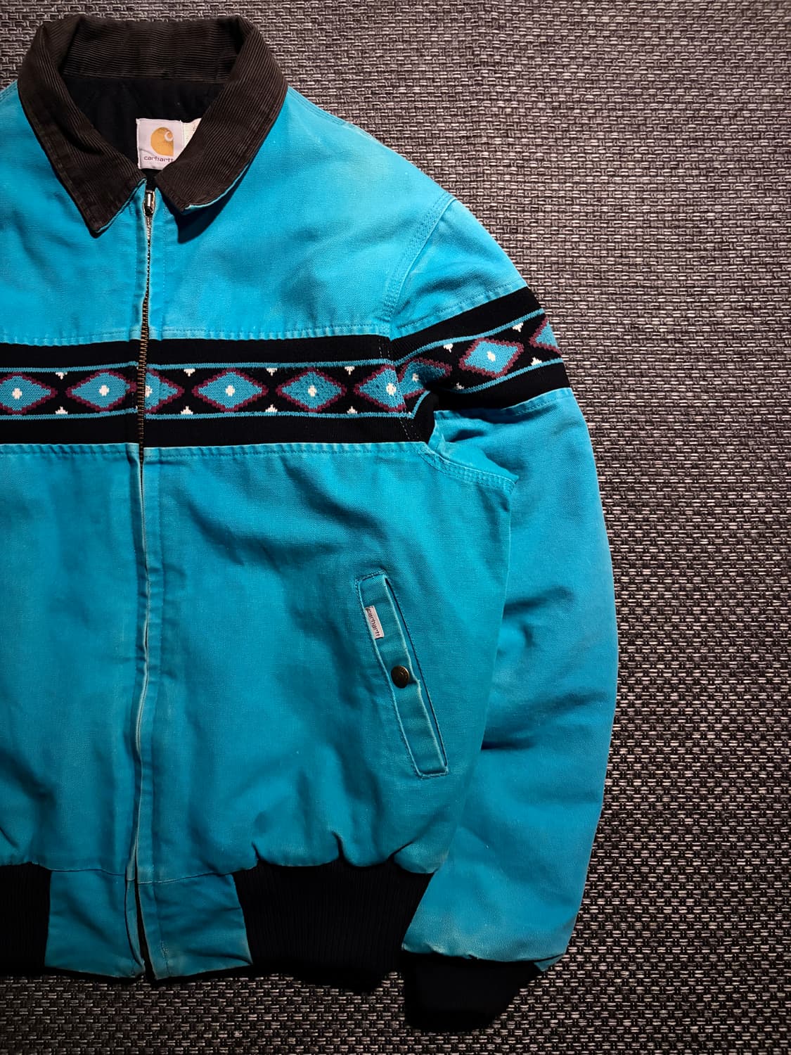 90s 칼하트 아즈텍 산타페 JQ041 TEAL L USA🇺🇸 상품이미지4