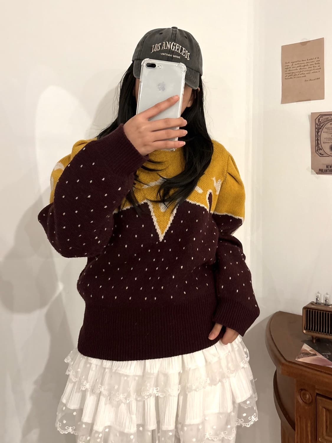 고구마 패턴 니트 상품이미지1