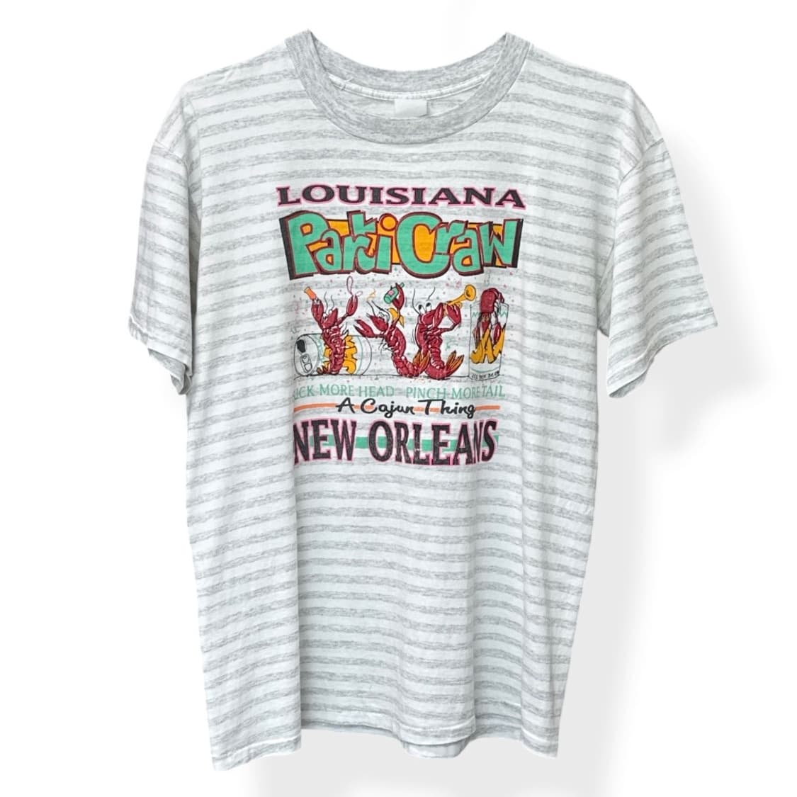 90s 뉴올리언스 빈티지 스트라이프 티셔츠 상품이미지1