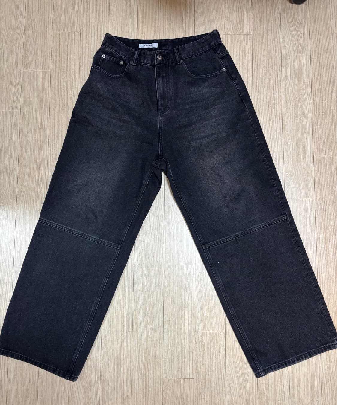 8 Seconds  절개 워싱 데님 블랙 상품이미지1