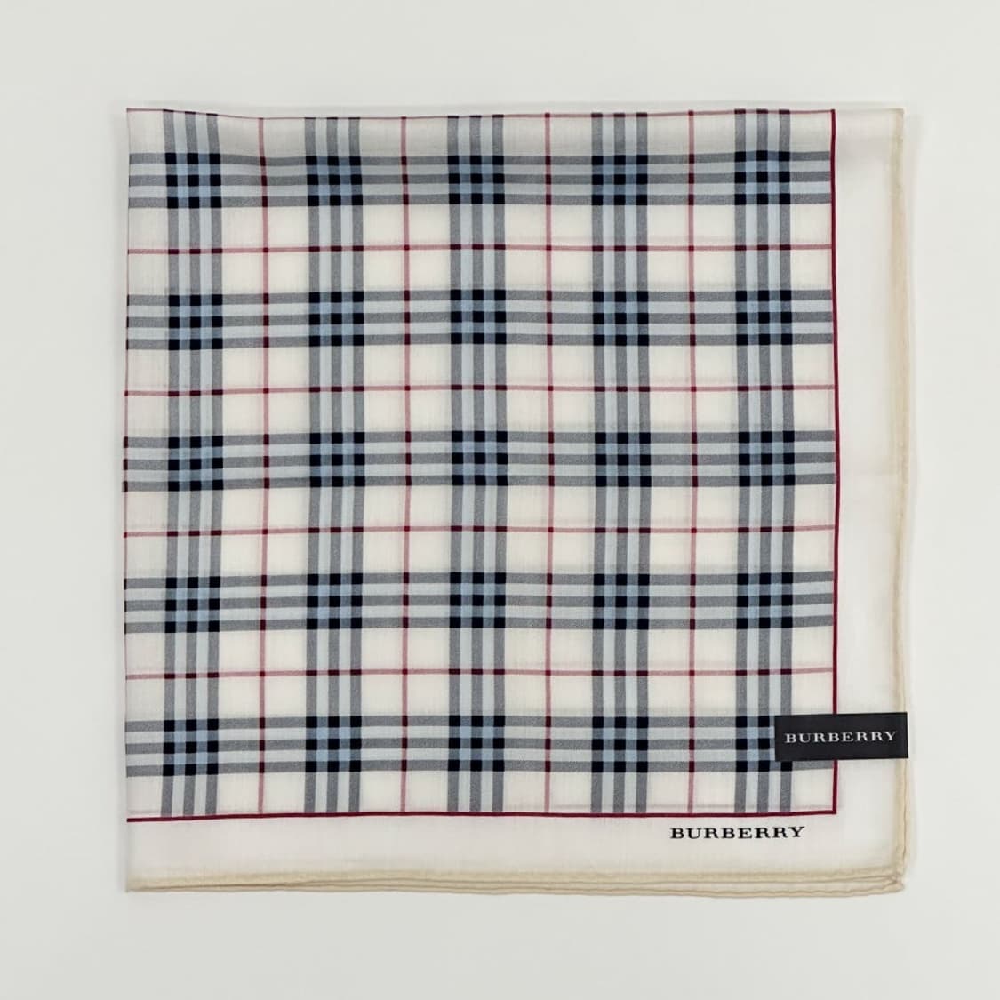(새상품) burberry/ 버버리 코튼 쁘띠스카프 손수건 상품이미지2