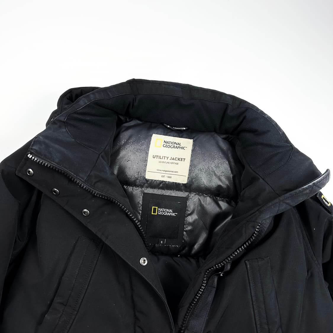 내셔널지오그래픽 와펜 블랙 숏패딩 점퍼 (S) 상품이미지5