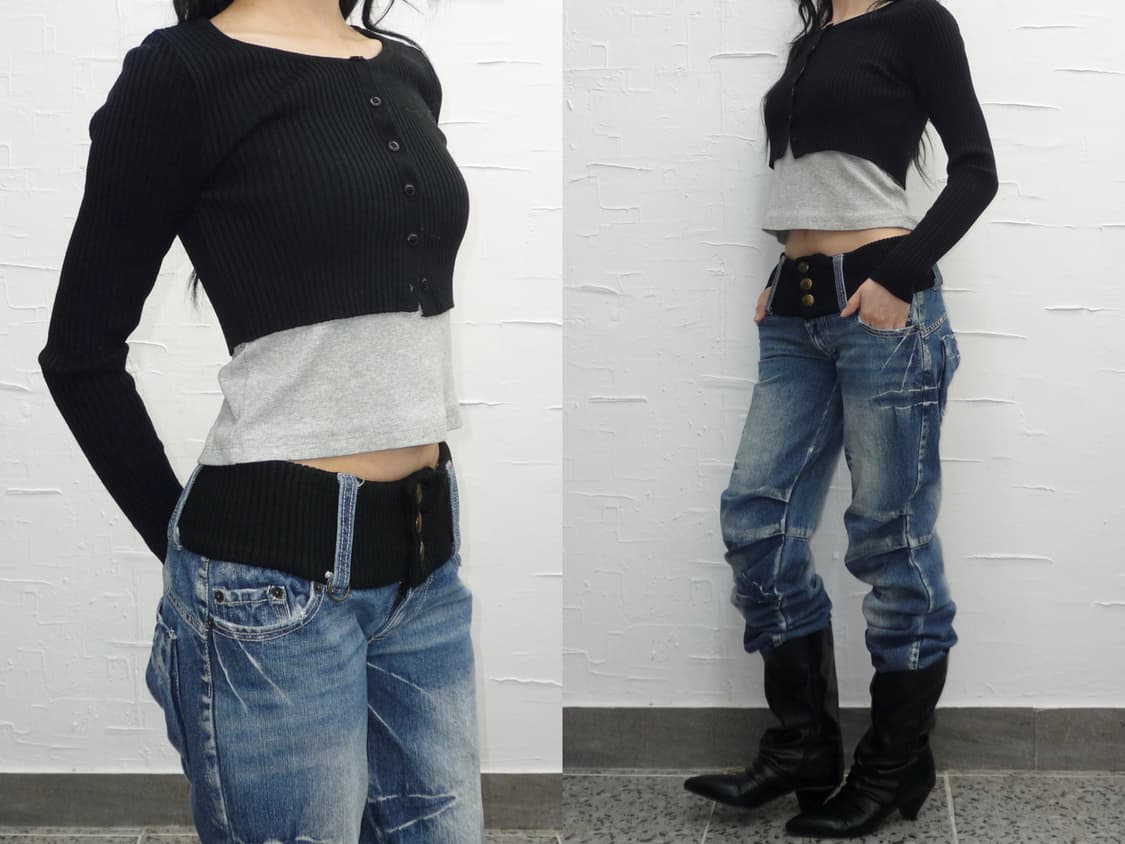 cropped black cardigan 상품이미지1