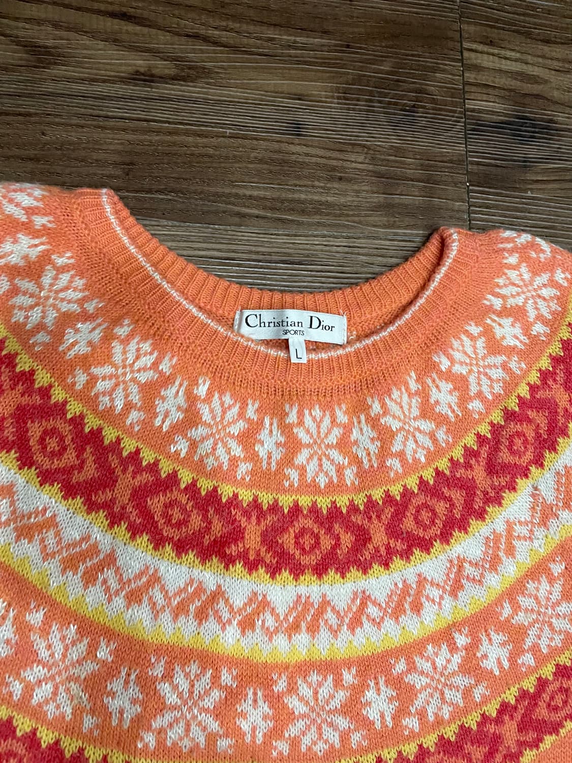 90s Christian Dior Fair Isle Knit Sweate 상품이미지2