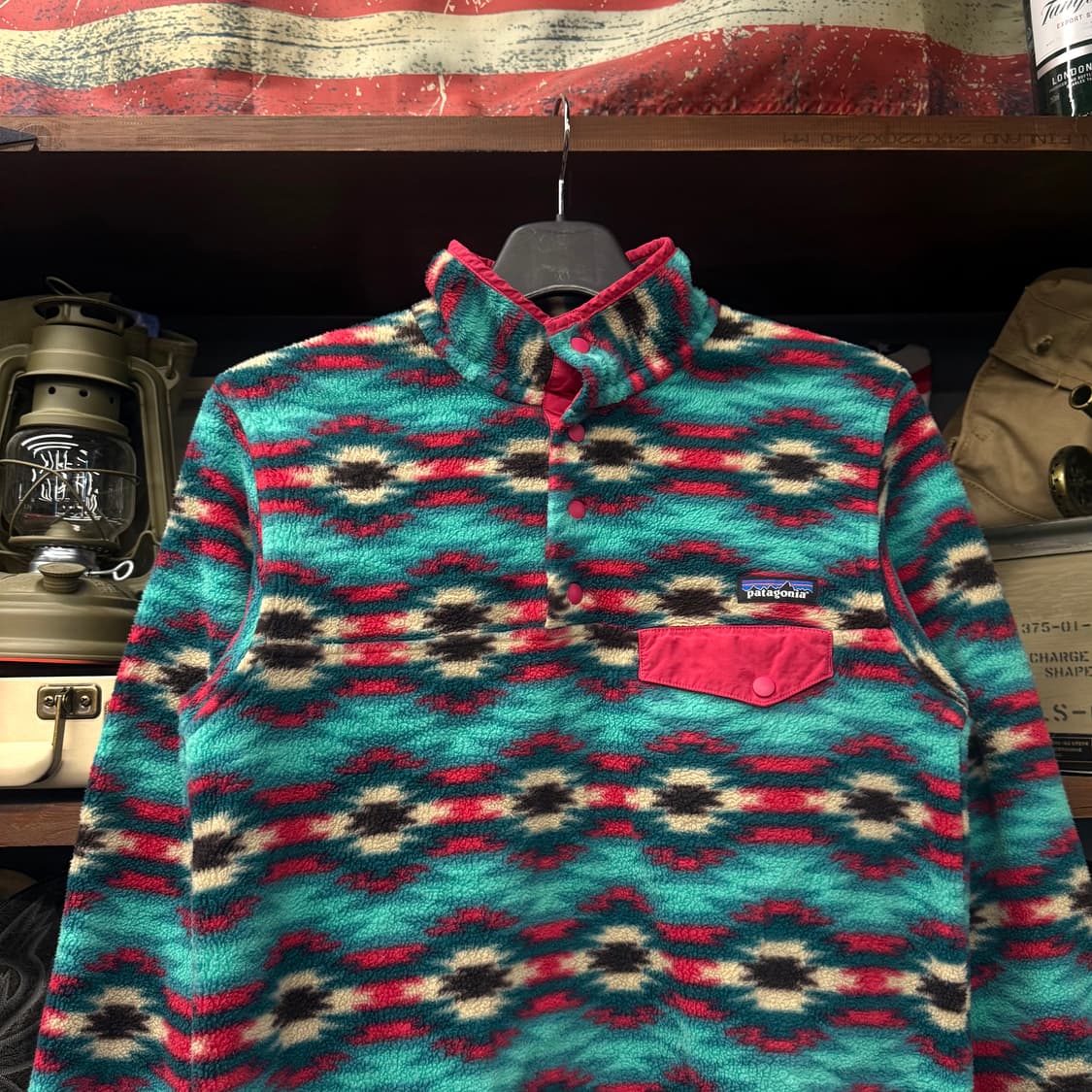 SP15 파타고니아 아즈텍 네이티브 패턴 풀오버 신칠라 플리스 아노락 상품이미지3