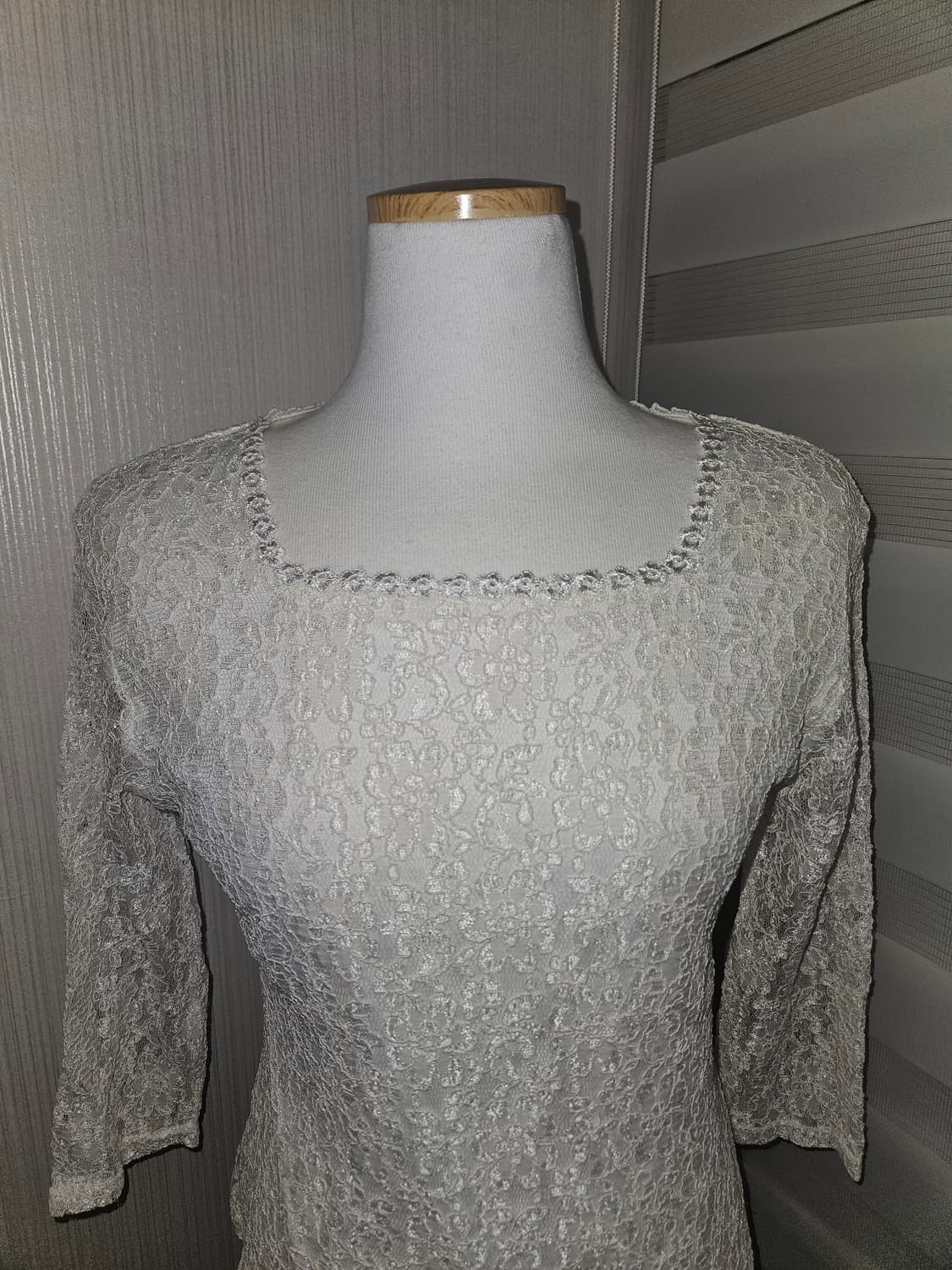 pleu voir 빈티지 레이스 스퀘어넥 블라우스 상품이미지2