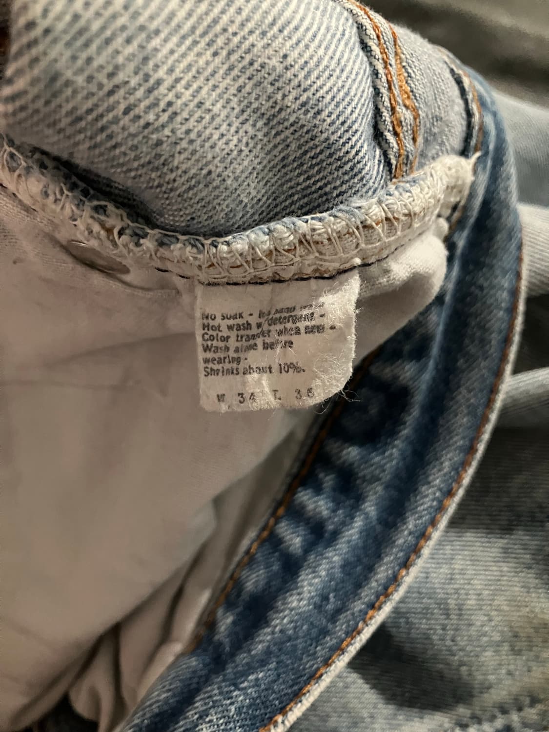 🇺🇸 80s USA 빈티지 리바이스 501 66후기 셀비지 데님팬츠 상품이미지7