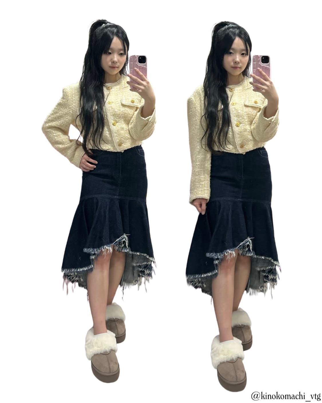 [세트] 모리걸 고급 결혼식하객룩 아오이유우 트위드 상품이미지3