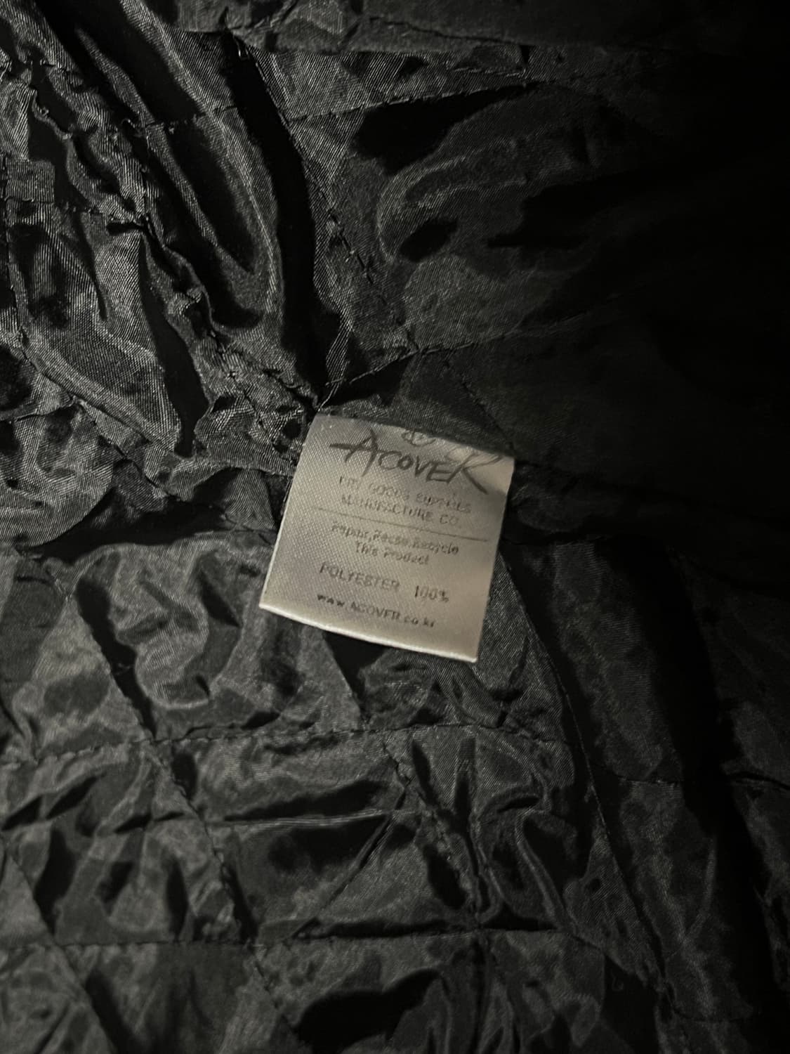 A COVER 어커버 MERC 플리스 누빔 후드집업 XL 블랙 상품이미지7