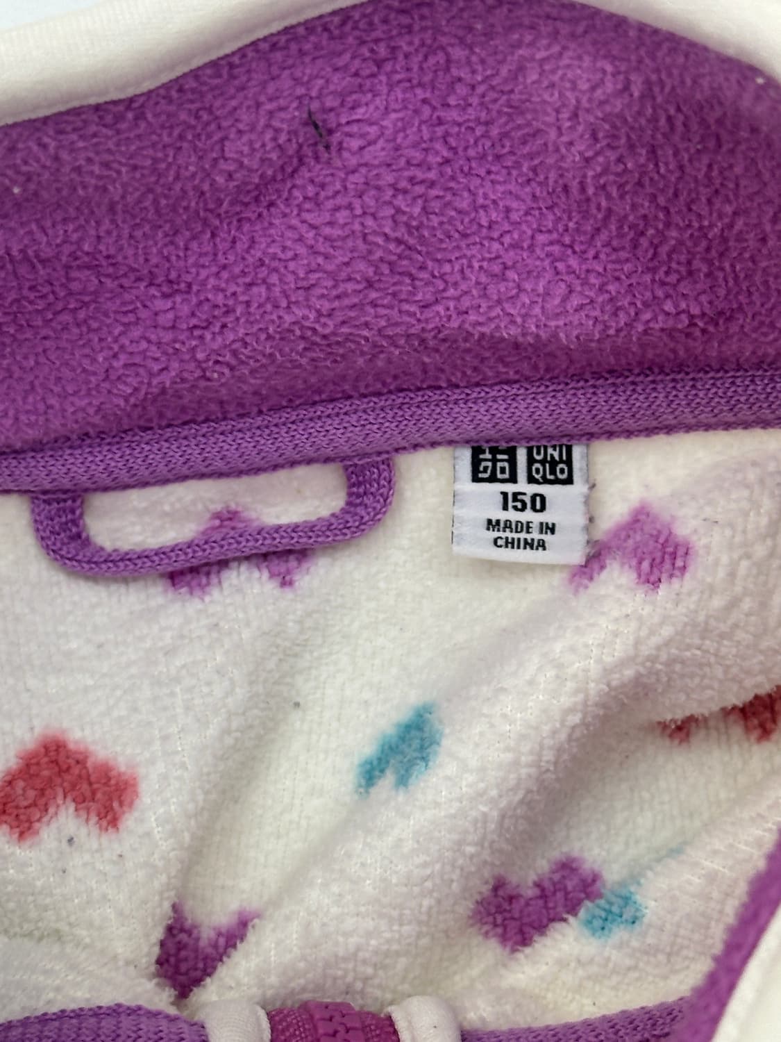 💜팝갸루 하트 후리스💜재팬 유니클로 갸루 플리스 집업  상품이미지6