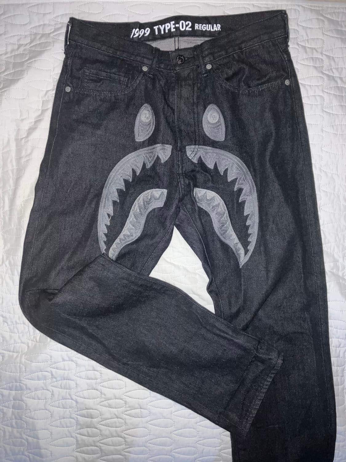 베이프 샤크 데님 흑청 상품이미지1