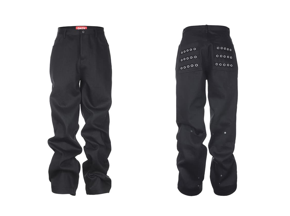 Eyelet Button Black Jeans 상품이미지4