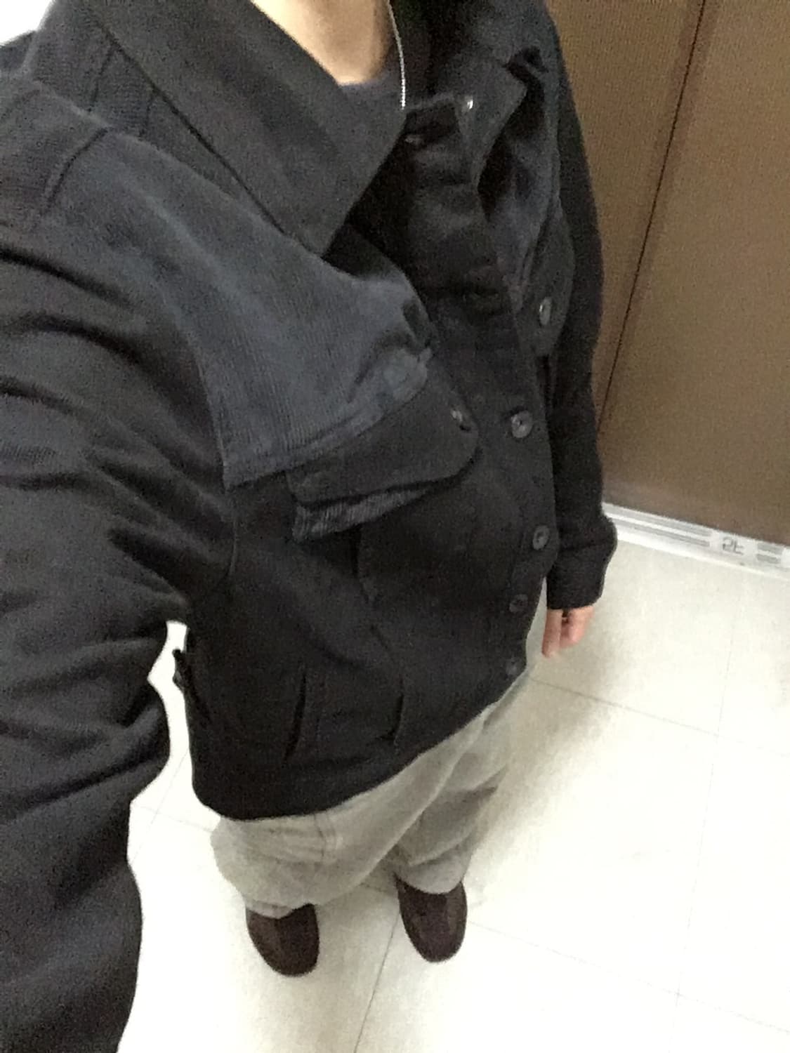 (S) ETCE 이티씨이 지퍼 트러커 자켓 블랙 상품이미지1