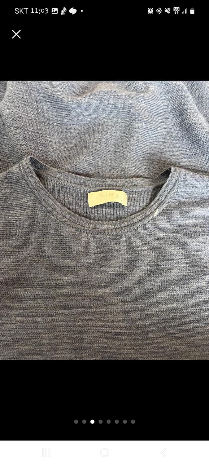 타임 남성 더스티블루 울라운드니트
 상품이미지3