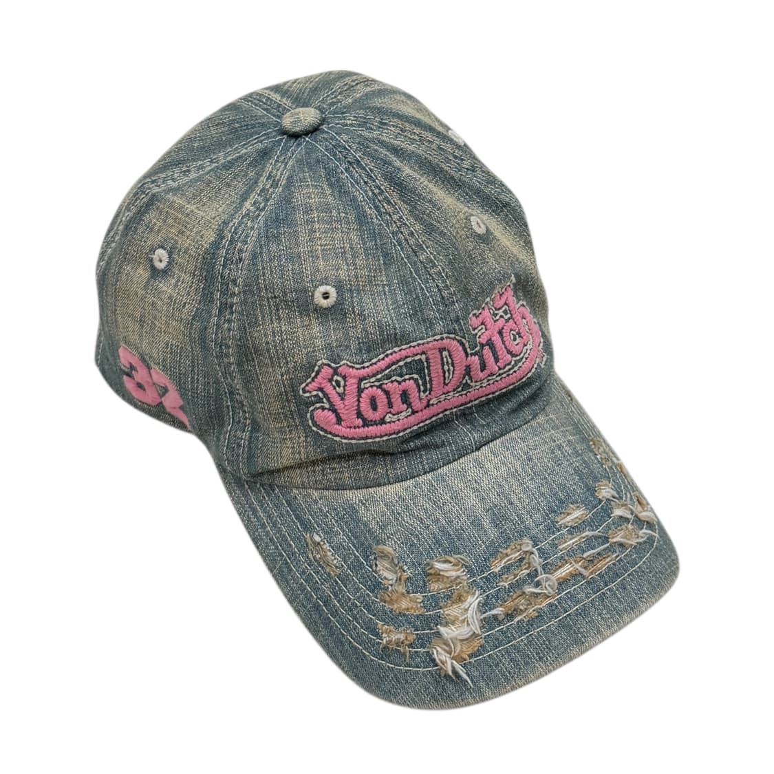본더치 빈티지 그런지 데미지 디테일 데님 펑크 Y2K 볼캡 모자 상품이미지3