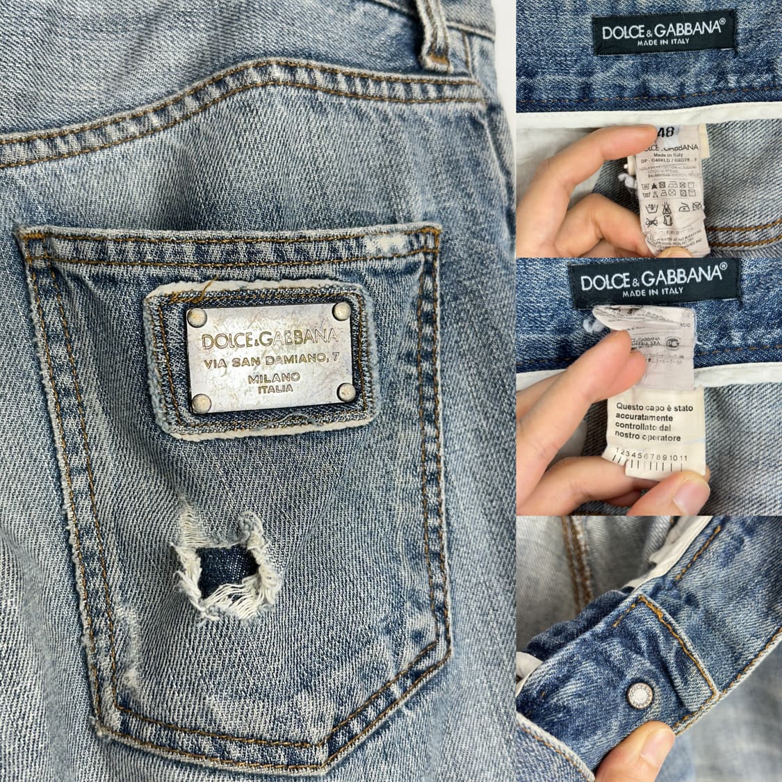 2000s Dolce & Gabbana Metal Plaque Distr 상품이미지10