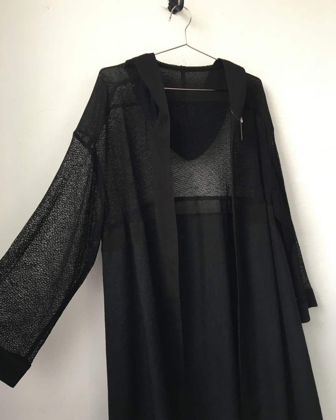 Hood open long cardigan 상품이미지3