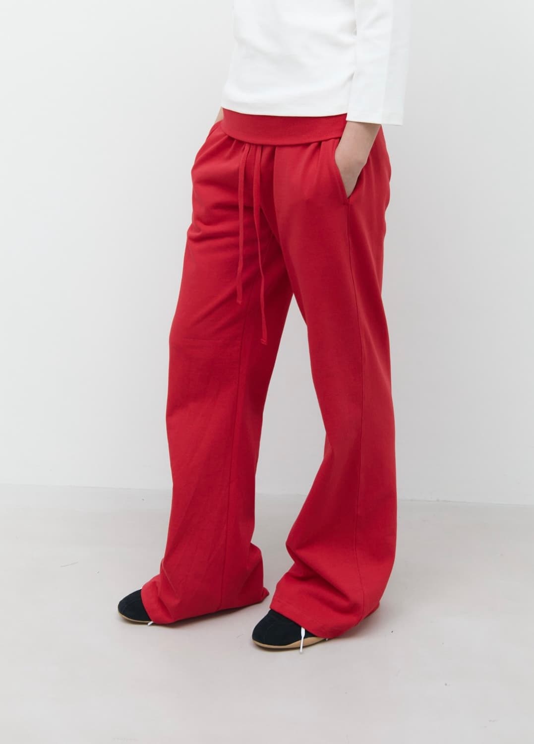 gbh fold over long pants / red 상품이미지2